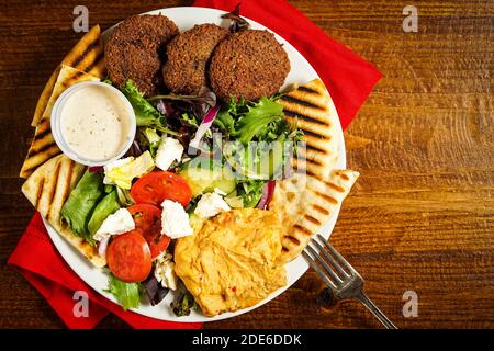 Falafel Teller Stockfoto