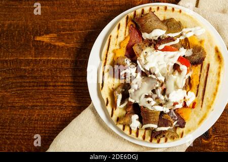 Shawarma mit Lamm Stockfoto