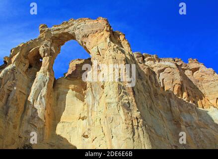 Grosvenor Arch aus der Nähe, Utah Stockfoto