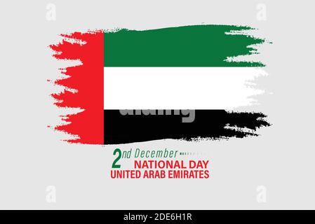 Vektor-Illustration der VAE Nationalfeiertag 2. dezember. Winkende Flagge. Abstrakt Stock Vektor