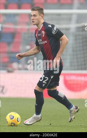 Bologna, Italien. November 2020. Bologna Mattias Svanbergwährend der italienischen Serie A Fußballspiel Bologna FC gegen Crotone im Renato Dall'Ara Stadion in Bologna, Italien, 29 November 2020. Foto Michele Nucci/LM Credit: Michele Nucci/LPS/ZUMA Wire/Alamy Live News Stockfoto