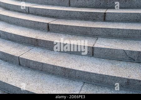 Nahaufnahme der Granitsteinstufen, Hintergrundkonzept. Stockfoto