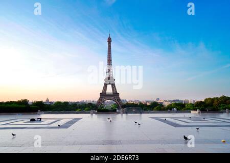 Eiffelturm und Trocadero, Paris Stockfoto