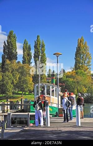 "Ernest Kemp" historische Dampfschiff, Boat Harbour Marina, Lake Taupo, Taupo, Region Waikato, Nordinsel, Neuseeland Stockfoto