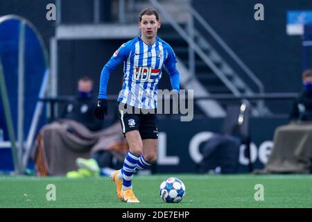 EINDHOVEN, NIEDERLANDE - NOVEMBER 29: Joey Slegers vom FC Eindhoven während des niederländischen Keukenkampioendivisie-Spiels zwischen FC Eindhoven und De Graafschap Stockfoto