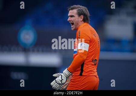 EINDHOVEN, NIEDERLANDE - NOVEMBER 29: Torwart Ruud Swinkels vom FC Eindhoven beim niederländischen Keukenkampioendivisie-Spiel zwischen FC Eindhoven und D Stockfoto