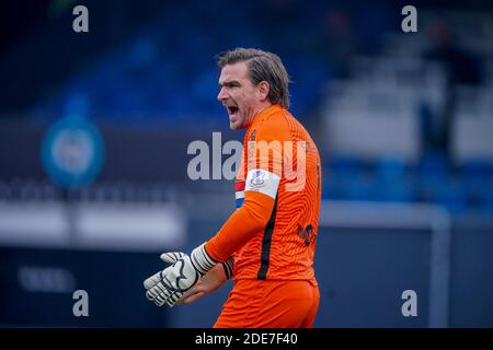 EINDHOVEN, NIEDERLANDE - NOVEMBER 29: Torwart Ruud Swinkels vom FC Eindhoven beim niederländischen Keukenkampioendivisie-Spiel zwischen FC Eindhoven und D Stockfoto