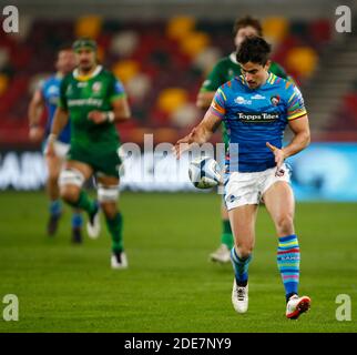 BRENTFORD, ENGLAND - NOVEMBER 29: Joaquin Diaz Bonilla von Leicester Tigers während der Gallagher Premiership zwischen London Irish und Leicester Tigers im Brentford Community Stadium, Brentford, UK am 29. November 2020 Credit: Action Foto Sport/Alamy Live News Stockfoto