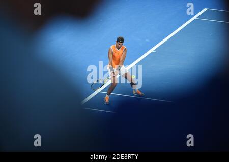 Rafael Nadal aus Spanien während seines Halbfinalmatches der Herren gegen Stefanos Tsitsipas aus Griechenland am 11. Tag der Australian Open 2019 im Melbourne Park am 24. Januar 2019 in Melbourne, Australien. Foto von Corine Dubreuil/ABACAPRESS.COM Stockfoto