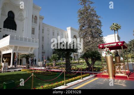 Atmosphäre während des französischen Staatsbesuches in Kairo, Ägypten am 28. Januar 2019. Foto von Romuald Meigneux/Pool/ABACAPRESS.COM Stockfoto