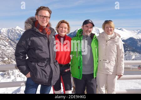 Gabriel Le Bomin, Astrid Whettnall, Bruno Solo lors du photocall du Film Tout Contre Elle au 21e Festival des Creations Televisuelles de Luchon a Luchon, Frankreich, le 9 Februar 2019. Foto von Julien Reynaud/APS-Medias/ABACAPRESS.COM Stockfoto