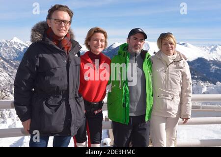 Gabriel Le Bomin, Astrid Whettnall, Bruno Solo lors du photocall du Film Tout Contre Elle au 21e Festival des Creations Televisuelles de Luchon a Luchon, Frankreich, le 9 Februar 2019. Foto von Julien Reynaud/APS-Medias/ABACAPRESS.COM Stockfoto