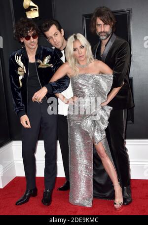 Andrew Wyatt, Anthony Rossomando, Lady Gaga und Mark Ronson nehmen am 10. Februar 2019 an den 61. Jährlichen GRAMMY Awards im Staples Center in Los Angeles, CA, USA, Teil. Foto von Lionel Hahn/ABACAPRESS.COM Stockfoto
