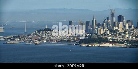 Blick auf die Golden Gate Bridge vom Slacker Hill Stockfoto