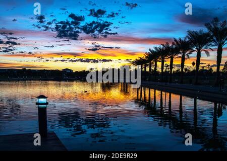 SunUp im Riverview Park in Tempe in der Nähe von Phoenix, Arizona Stockfoto