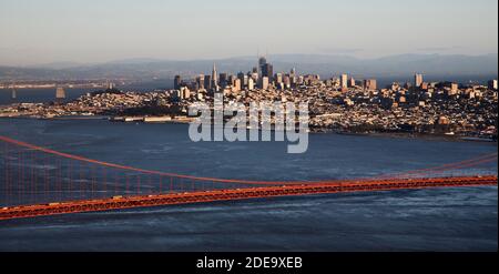 Blick auf die Golden Gate Bridge vom Slacker Hill Stockfoto