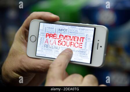 Relevanz A La Source - Illustration in Paris, Frankreich am 20. Februar 2019. Foto von Alain Apaydin/ABACAPRESS.COM Stockfoto