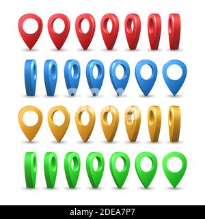 3D-Zeiger werden abgebildet Stock Vektor