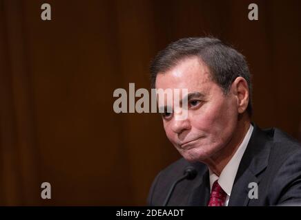 Richard A. Gonzalez, Chairman und Chief Executive OfficerAbbVie Inc. Erscheint vor dem Finanzausschuss des Senats für eine Anhörung über die Preise für verschreibungspflichtige Medikamente auf dem Capitol Hill in Washington, DC, USA, 26. Februar 2019. Foto von Chris Kleponis/CNP/ABACAPRESS.COM Stockfoto