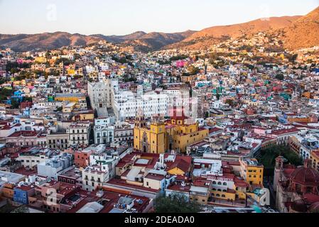 Blick über Guanajuato City, Guanajuato State, Mexiko Stockfoto