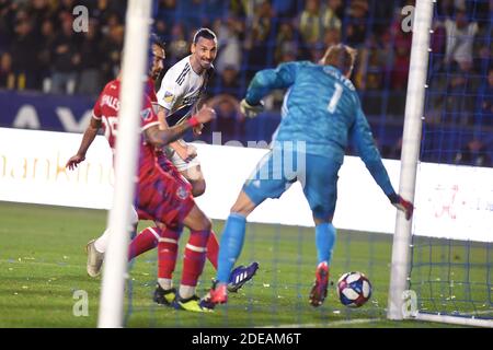 Zlatan Ibrahimović beim MLS-Saisonauftakt zwischen La Galaxy und Chicago Fire am 2. März 2019 in Carson, CA, USA. Foto von Lionel Hahn/ABACAPRESS.COM Stockfoto