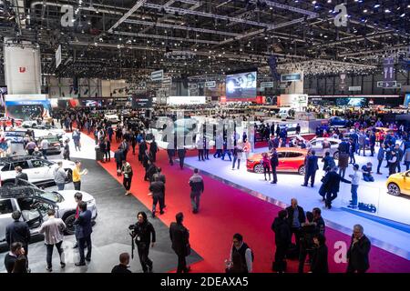 Atmosphäre während des 89. Internationalen Genfer Autosalons, der am 05. März 2019 im Palexpo Convention Center in Genf, Schweiz, stattfand. Foto von Loona/ABACAPRESS.COM Stockfoto