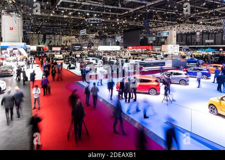 Atmosphäre während des 89. Internationalen Genfer Autosalons, der am 05. März 2019 im Palexpo Convention Center in Genf, Schweiz, stattfand. Foto von Loona/ABACAPRESS.COM Stockfoto