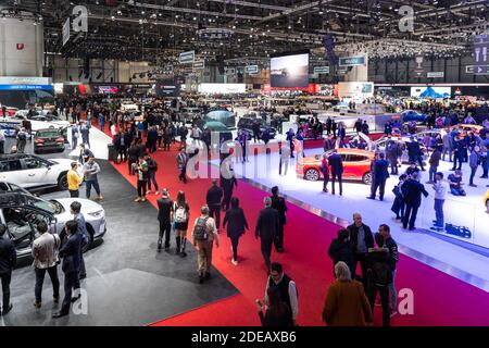 Atmosphäre während des 89. Internationalen Genfer Autosalons, der am 05. März 2019 im Palexpo Convention Center in Genf, Schweiz, stattfand. Foto von Loona/ABACAPRESS.COM Stockfoto