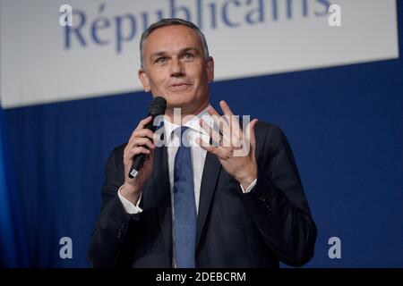 Arnaud Danjean, der am 16. März 2019 am Nationalrat der französischen Rechten Les Republicains in Lyon, Frankreich, teilnahm. Foto von Julien Reynaud/APS-Medias Stockfoto