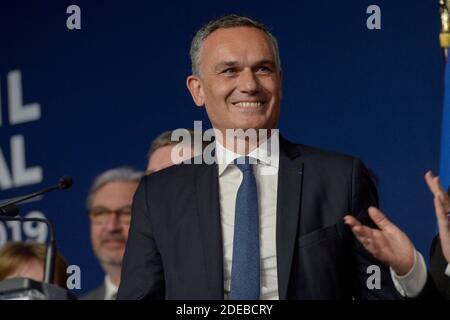 Arnaud Danjean, der am 16. März 2019 am Nationalrat der französischen Rechten Les Republicains in Lyon, Frankreich, teilnahm. Foto von Julien Reynaud/APS-Medias Stockfoto