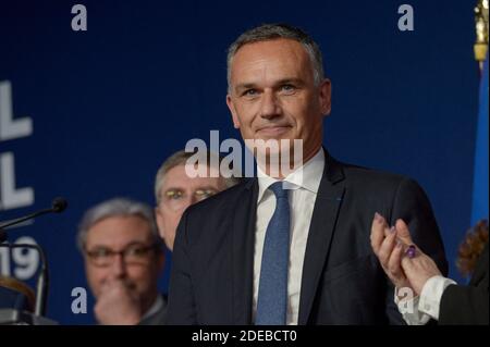 Arnaud Danjean, der am 16. März 2019 am Nationalrat der französischen Rechten Les Republicains in Lyon, Frankreich, teilnahm. Foto von Julien Reynaud/APS-Medias Stockfoto