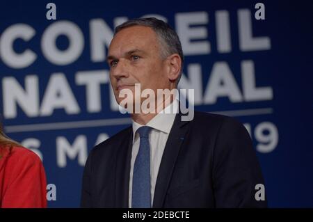 Arnaud Danjean, der am 16. März 2019 am Nationalrat der französischen Rechten Les Republicains in Lyon, Frankreich, teilnahm. Foto von Julien Reynaud/APS-Medias Stockfoto