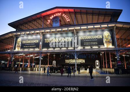 Toutankhamon, Le Tresor du Pharaon - Tutankhamun, Schätze des Goldenen Pharao Ausstellungsvorschau in der Grande Halle de La Villette am 21. März 2019 in Paris, Frankreich. Foto von David Niviere/ABACAPRESS.COM Stockfoto