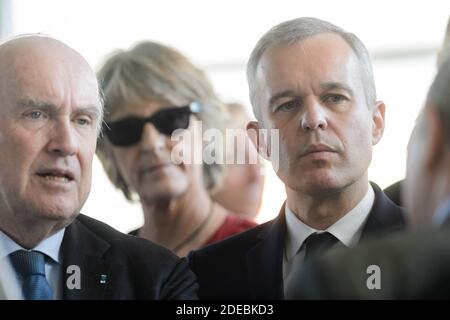 Francois de Rugy , französischer Minister für Ökologie und nachhaltige Entwicklung mit Dominique Bussereau, Präsident des Departements Charente-Maritime am März 22 2019. Foto von Arnault SERRIERE/ABACAPRESS Stockfoto