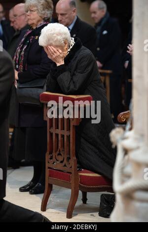 Herzogin von Montpensier nimmt an der Messe "Messe für die Repos de l'ame" für den Grafen von Paris, Prinz Henri d' Orleans, die von Chanoine Gilles Annequin in der Kirche Saint Germain l'Auxerrois am 23. März 2910 in Paris, Frankreich, gefeiert wird. Prinz Henri von Orleans ist am 21. Januar 2019 mit 85 Jahren gestorben. Foto von David Niviere/ABACAPRESS.COM Stockfoto