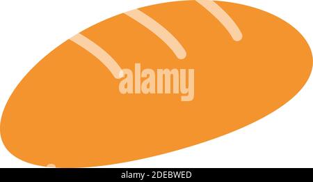 Baguette, Brot, Laib, Lebensmittel Farbe mit Hintergrund Vektor-Symbol, die leicht zu ändern oder zu bearbeiten Stock Vektor
