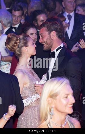 Pierre Casiraghi und Beatrice Casiraghi nehmen am Rosenball 2019 im Sporting in Monaco, Monaco, Teil. Foto von Palais Princier/Olivier Huitel/SBM/ABACAPRESS.COM Stockfoto