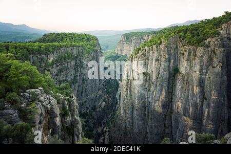 Tazi Canyon (Wisdom Valley oder Bilgelik Vadisi) in Manavgat, Antalya, Türkei. Tolles Tal. Stockfoto