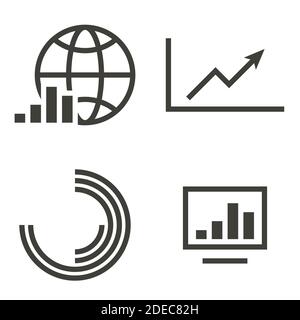 Satz von Objekten zum Thema Finanzen Symbol Stock Vektor