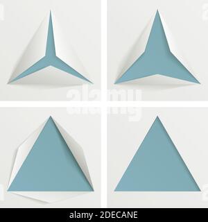 Vektordarstellung, die den ausgeschnittenen Papierstil simuliert. Farben können leicht geändert werden (zwei globale Farben, eine für das obere Blatt Papier und eine fo Stock Vektor