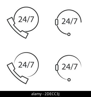 Callcenter-Symbole Stock Vektor