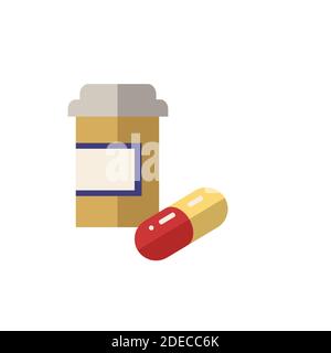 Pillen-Symbol. Einfaches Element aus der Apothekensammlung. Creative Pills Icon für Webdesign, Templates, Infografiken und vieles mehr Stock Vektor