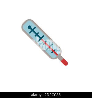 Thermometer-Symbol. Monochrom einfaches Thermometer Symbol für Vorlagen, Webdesign und Infografiken Stock Vektor