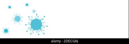 Coronavirus-Zellen auf weißem Hintergrund. Vektor. Stock Vektor