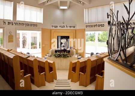 Das Innere einer leeren Synagoge, Israel Stockfoto