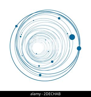 Geometrische Linien und einfache Punkte Stock Vektor
