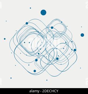 Geometrische Linien und einfache Punkte Stock Vektor