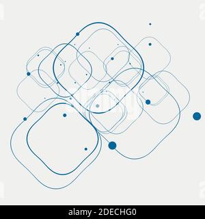 Geometrische Linien und einfache Punkte Stock Vektor