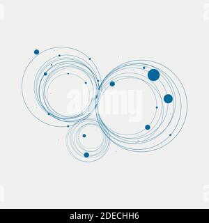Geometrische Linien und einfache Punkte Stock Vektor