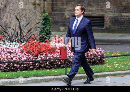 Robert Jenrick, Abgeordneter, Politiker der britischen Konservativen Partei, Staatssekretär für Wohnungsbau, Gemeinden und Kommunalverwaltung, Downing Street, London, Stockfoto